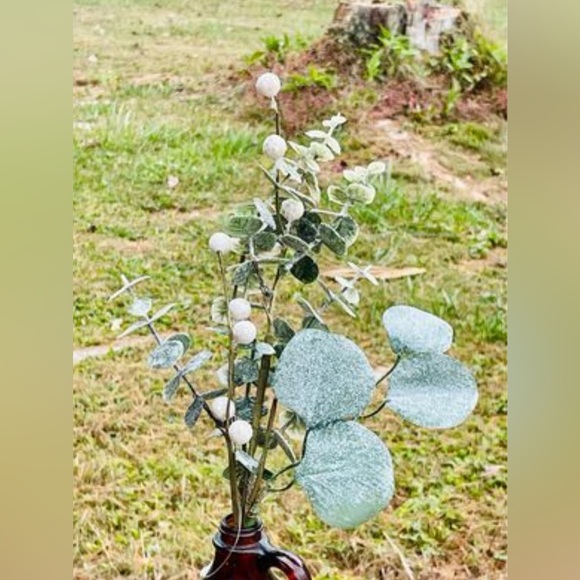 *Glitter Frosted Eucalyptus Spray, 16” - Picture 7 of 10